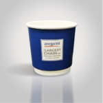 كوب ورقي معزول بجدار مزدوج مطبوع حسب الطلب سعة 4 أونصات بدون غطاء