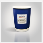 كوب ورقي معزول بجدار مزدوج مطبوع حسب الطلب سعة 9 أونصة بدون غطاء