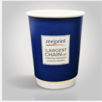 كوب ورقي معزول بجدار مزدوج مطبوع حسب الطلب سعة 12 أونصة بدون غطاء